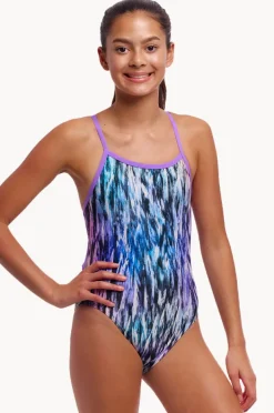 One Pieces|Funkita Girls Fly Dye Single Strap One Piece Black/multi