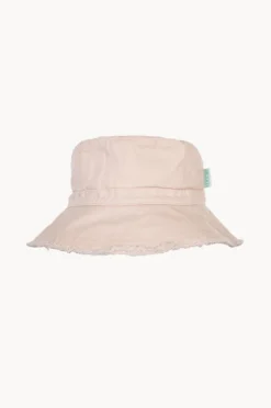 Hats|Acorn Girls Frayed Bucket Hat Vanilla