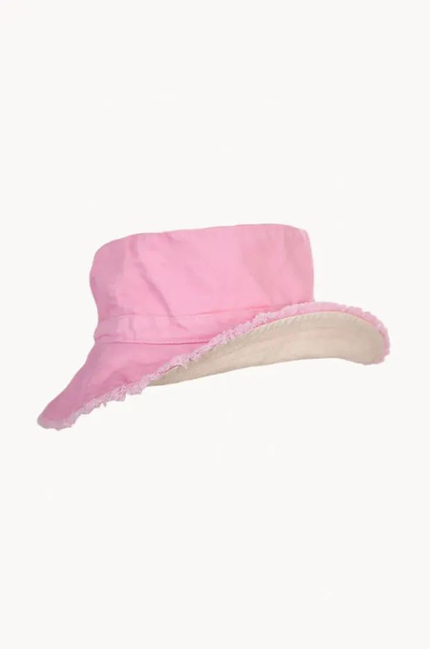 Hats|Acorn Girls Frayed Bucket Hat Strawberry