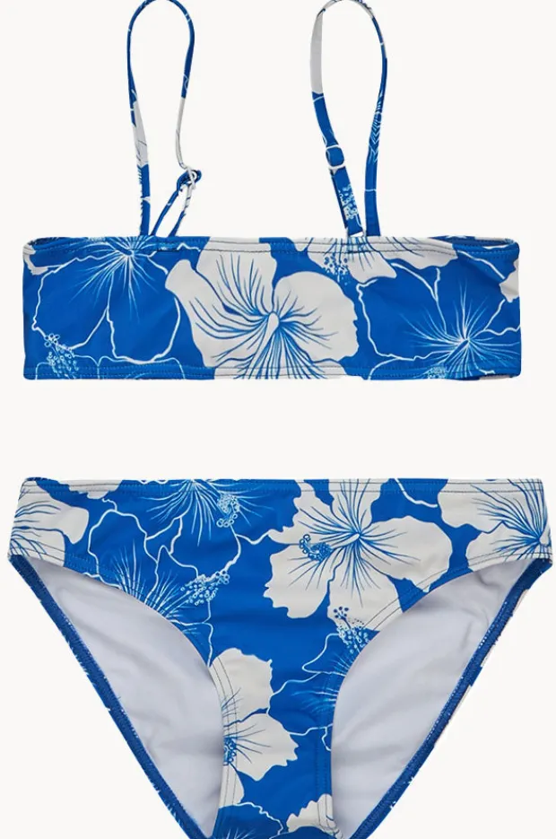 Bikini Sets|Roxy Girls Hippy Hibiscus Bralette Set Cobalt