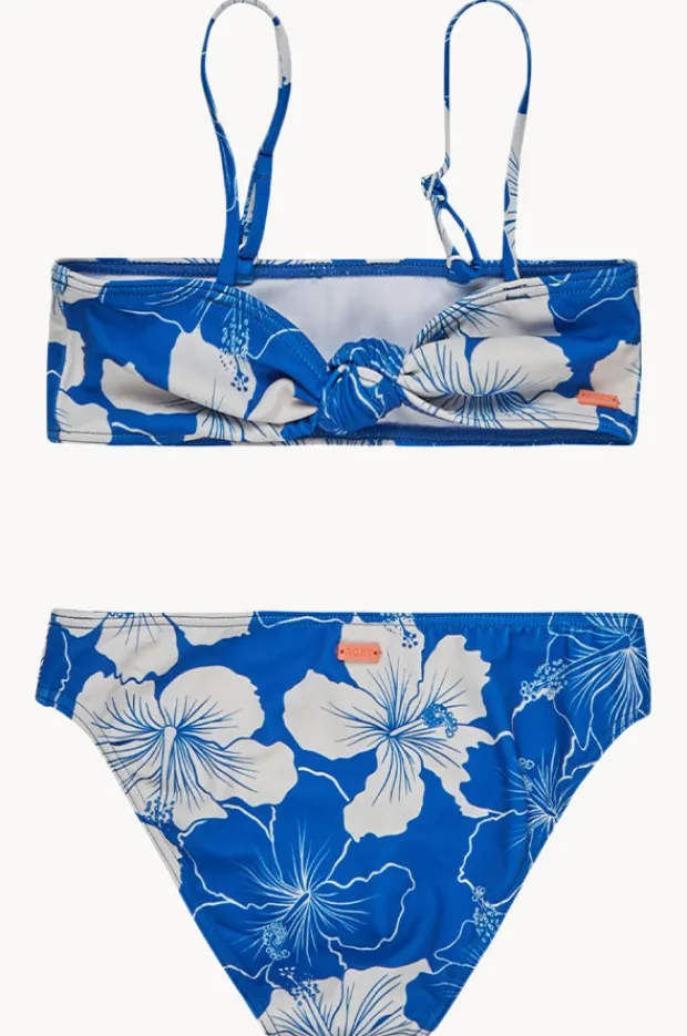 Bikini Sets|Roxy Girls Hippy Hibiscus Bralette Set Cobalt