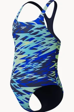 One Pieces|Speedo Girls Hyperboom Allover Medalist One Piece Blue/green