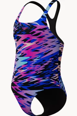 One Pieces|Speedo Girls Hyperboom Allover Medalist One Piece Black/multi