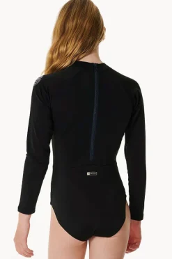 Rashies & Sunsuits|Rip Curl Girls Icon Brushed Sunsuit BLACK