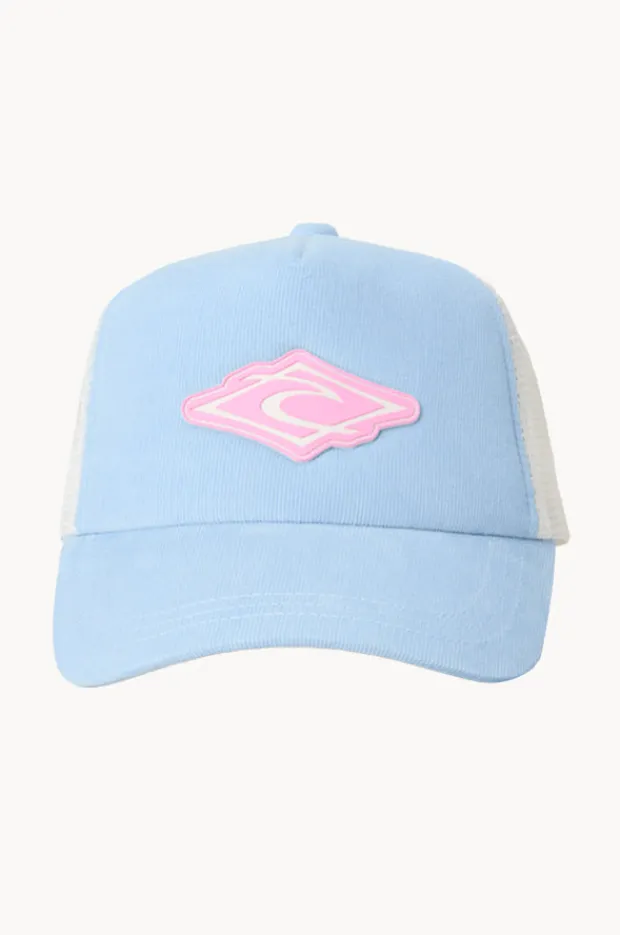 Hats|Rip Curl Girls Icon Cord Trucker Cap Blue