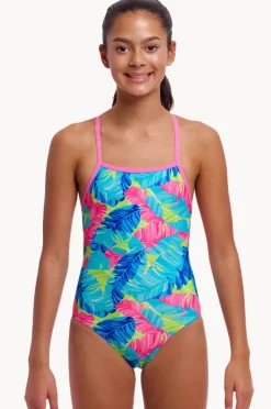 One Pieces|Funkita Girls I'm Leaving Strapped In One Piece Blue/pink