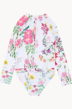 Rashies & Sunsuits|Minihaha Girls Ivy Sunsuit Blue/Natural