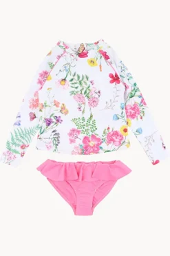 Rashies & Sunsuits|Minihaha Girls Ivy Suntop Set Blue/Natural