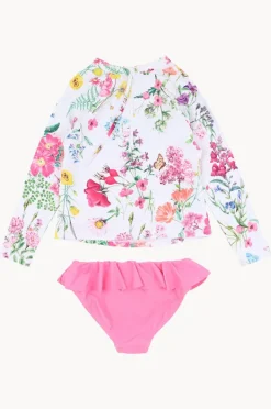 Rashies & Sunsuits|Minihaha Girls Ivy Suntop Set Blue/Natural