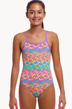 One Pieces|Funkita Girls Jig Jag Single Strap One Piece Multi