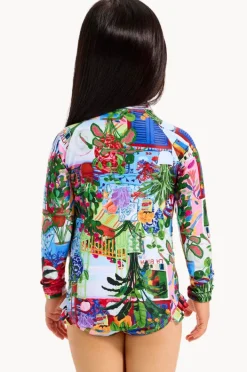 Rashies & Sunsuits|Seafolly Girls Girls La Boca Zip Sunsuit Multi