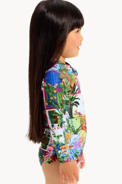 Rashies & Sunsuits|Seafolly Girls Girls La Boca Zip Sunsuit Multi