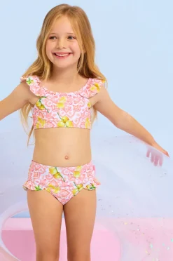 Bikini Sets|Seafolly Girls Girls Tile Crop Set Lemon