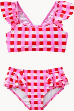 Bikini Sets|Milky Girls Lollipop Check Crop Set Red/pink