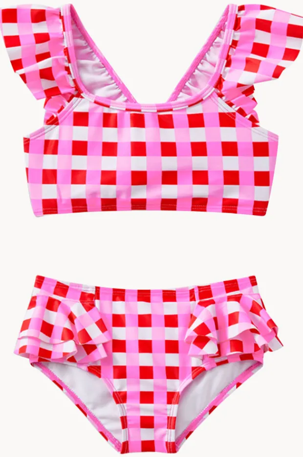 Bikini Sets|Milky Girls Lollipop Check Crop Set Red/pink