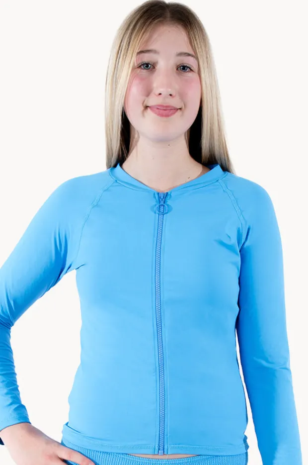 Rashies & Sunsuits|Base Swim Girls Long Sleeve Rashie Azure