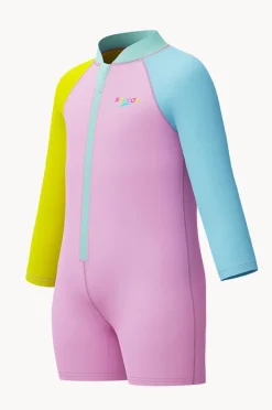One Pieces|Swimwear|Speedo Girls Long Sleeve Zip Sunsuit Strawberry