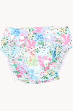 Swim Nappies|Minihaha Girls Lula Aqua Nappy Blue/multi