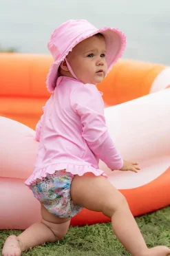 Swim Nappies|Minihaha Girls Lula Aqua Nappy Blue/multi