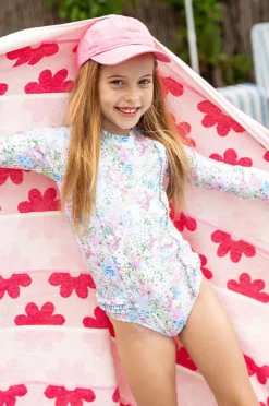 Rashies & Sunsuits|Minihaha Girls Lula Long Sleeve Sunsuit Blue/Multi