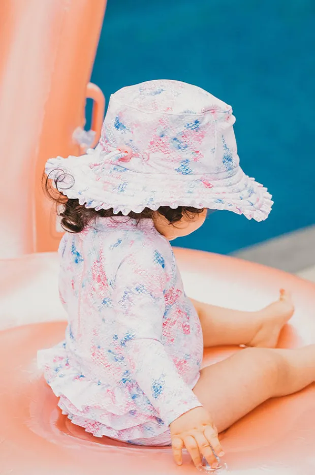 Hats|Minihaha Girls Malia Sequin Sunhat Pink/Blue