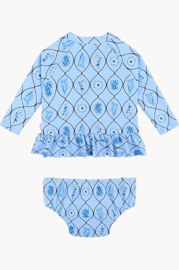 Rashies & Sunsuits|Seafolly Girls Girls Marbella Suntop Set Blue