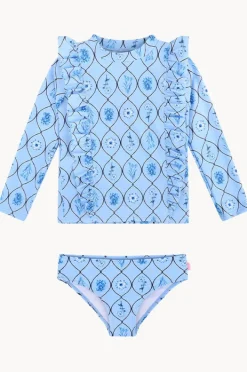 Rashies & Sunsuits|Seafolly Girls Girls Marbella Suntop Set Blue
