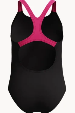 One Pieces|Speedo Girls Medley Logo Medalist One Piece Black/pink