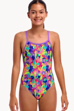 One Pieces|Funkita Girls Mess Match Single Strap One Piece Purple/multi