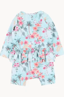 Rashies & Sunsuits|Rashies & Sunsuits|Minihaha Girls Milana Boyleg Sunsuit Blue/Multi