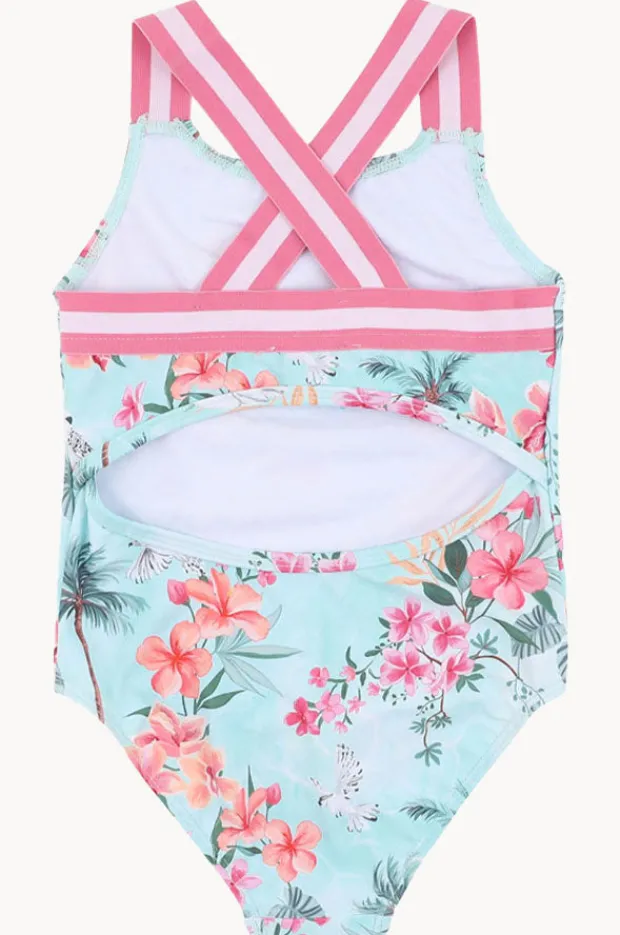 One Pieces|Minihaha Girls Milana One Piece Blue/Multi