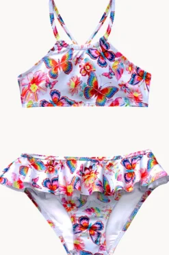 Bikini Sets|Salty Ink Girls Miss Aloha Crop Set Blue/Natural