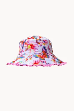 Hats|Salty Ink Girls Miss Aloha Reversible Sunhat Blue/natural