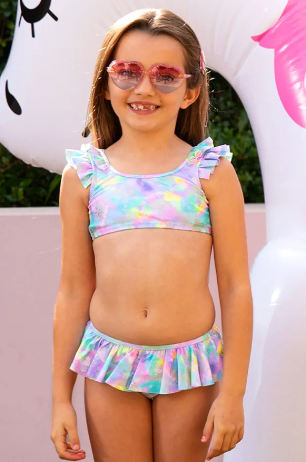 Bikini Sets|Salty Ink Girls Miss Dazzle Frill Crop Set Multi