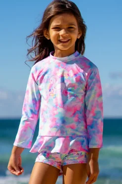 Rashies & Sunsuits|Salty Ink Girls Miss er Long Sleeve Suntop Set Dream