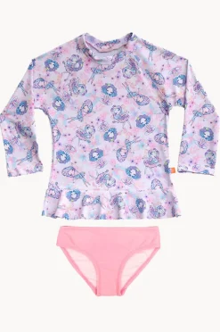 Rashies & Sunsuits|Salty Ink Girls Miss Fairy Suntop Set Purple/Pink