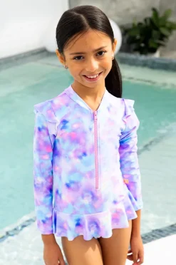 Rashies & Sunsuits|Salty Ink Girls Miss Mystical Frill Sunsuit Rainbow