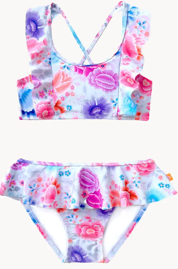 Bikini Sets|Salty Ink Girls Miss Frill Crop Set Peony
