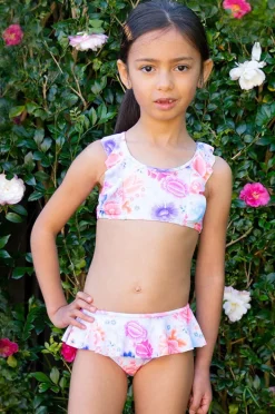 Bikini Sets|Salty Ink Girls Miss Frill Crop Set Peony