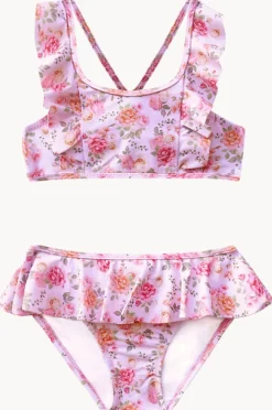 Bikini Sets|Salty Ink Girls Miss Rosie Frill Crop Set Pink