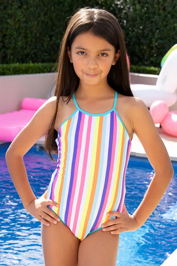 One Pieces|Salty Ink Girls Neo Geo Reversible One Piece Multi geo