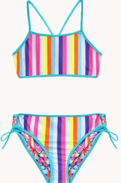Bikini Sets|Salty Ink Girls Neo Geo Reversible Crop Set Multi geo