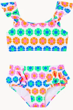 Bikini Sets|Milky Girls Neon Fun Crop Set Blue/natural