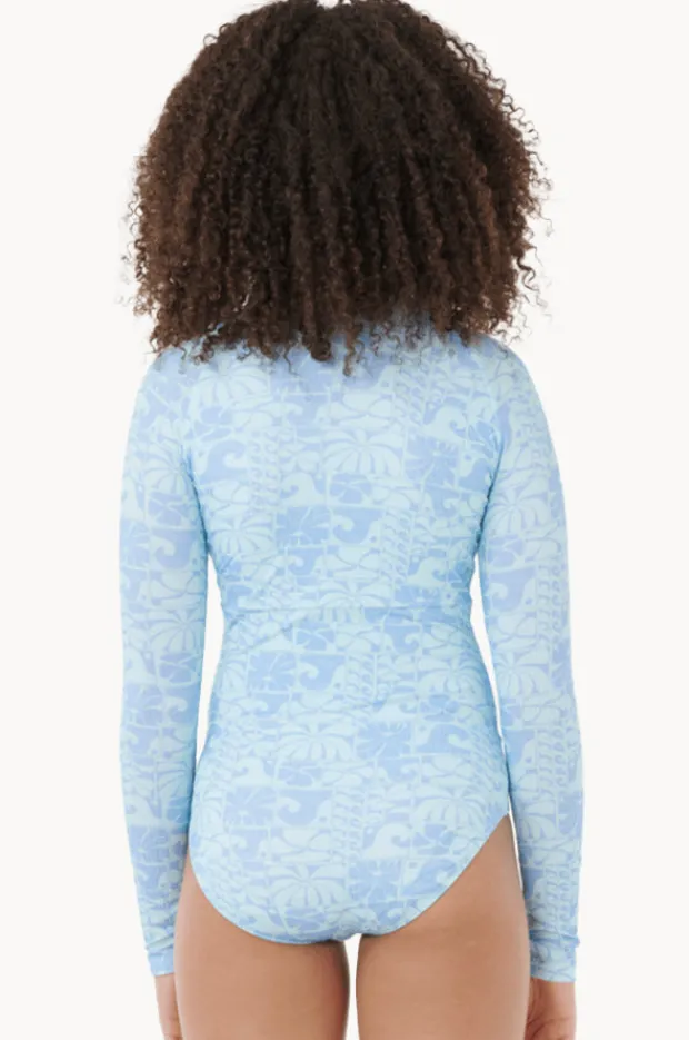 Rashies & Sunsuits|Rip Curl Girls Oceanic Rib Sunsuit Teal