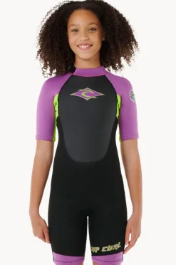 Wetsuits|Rip Curl Girls Omega Spring Suit Black/purple