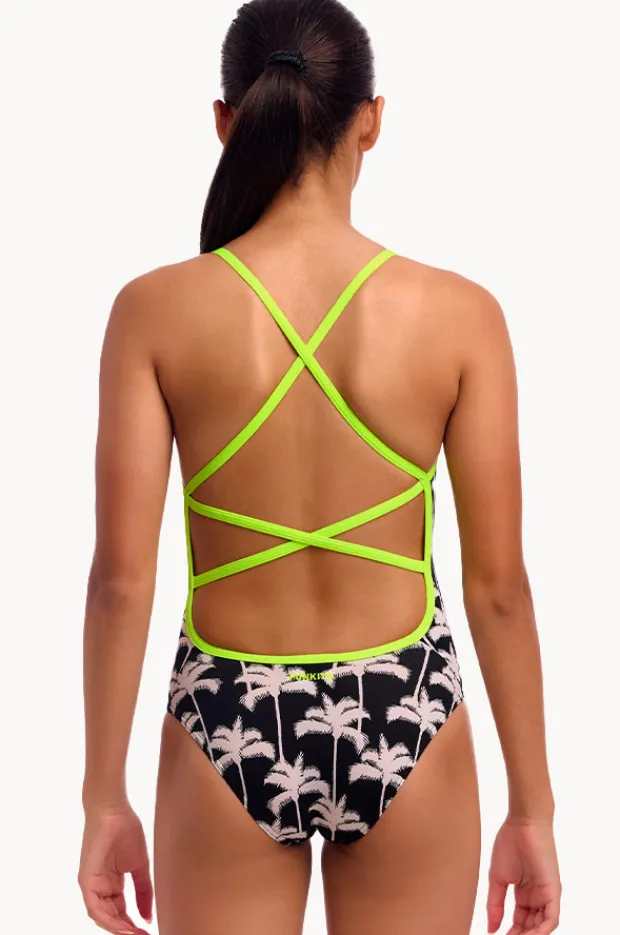 One Pieces|Funkita Girls Palm Night Strapped In One Piece Black/white
