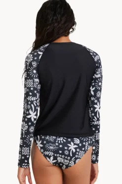 Rashies & Sunsuits|Billabong Girls Paradise Stamp Suntop Set Black