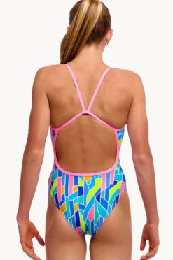 One Pieces|Funkita Girls Pillared Single Strap One Piece Multi