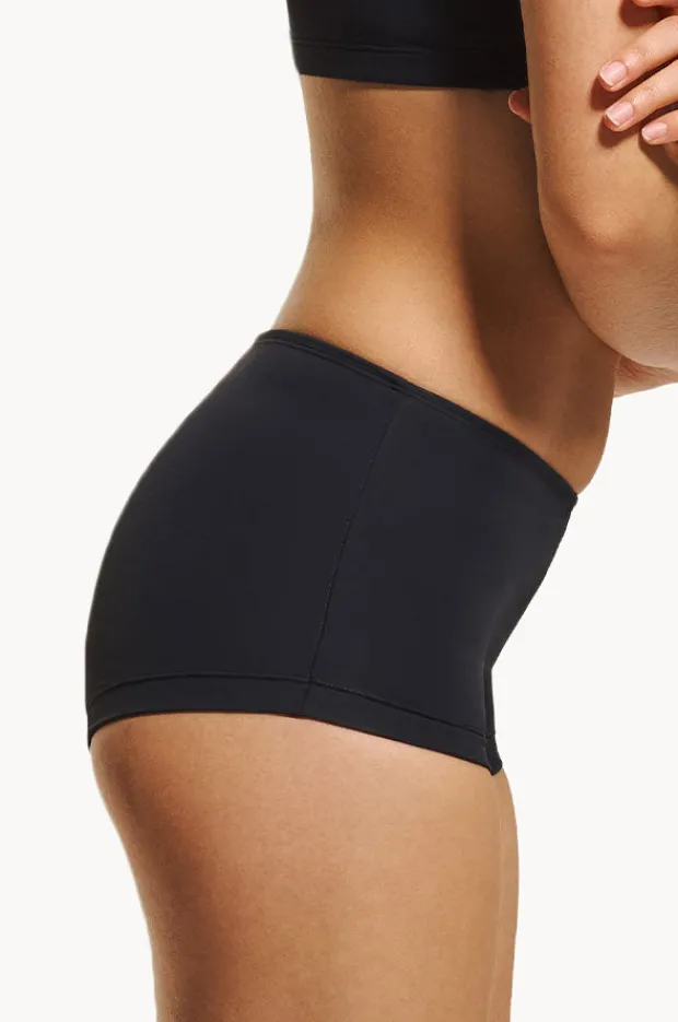 Period Swimwear|Love Luna Girls Plain Boyleg BLACK