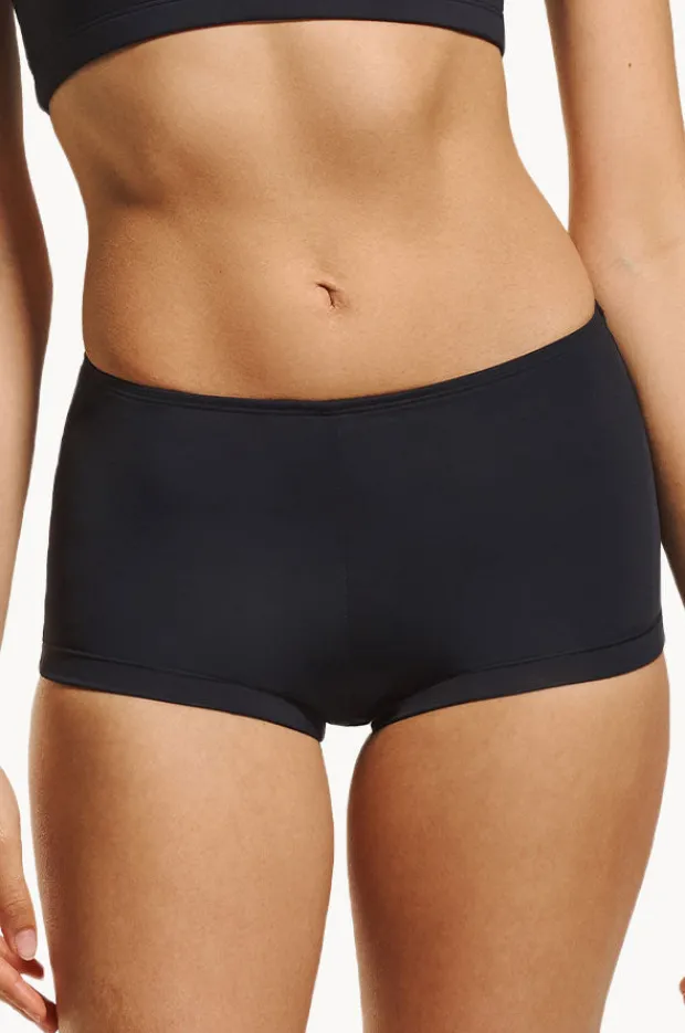 Period Swimwear|Love Luna Girls Plain Boyleg BLACK